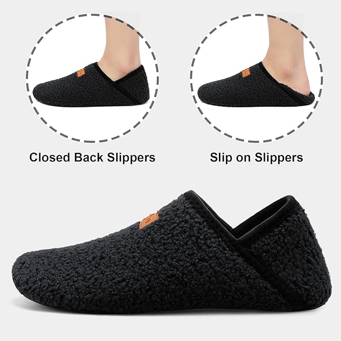 BARERUN Slippers Bulk for Women Men with Rubber Sole Soft-Lightweight House Slipper Socks Wide Barefoot Slippers Around House Shoes Non Slip Indoor/Outdoor