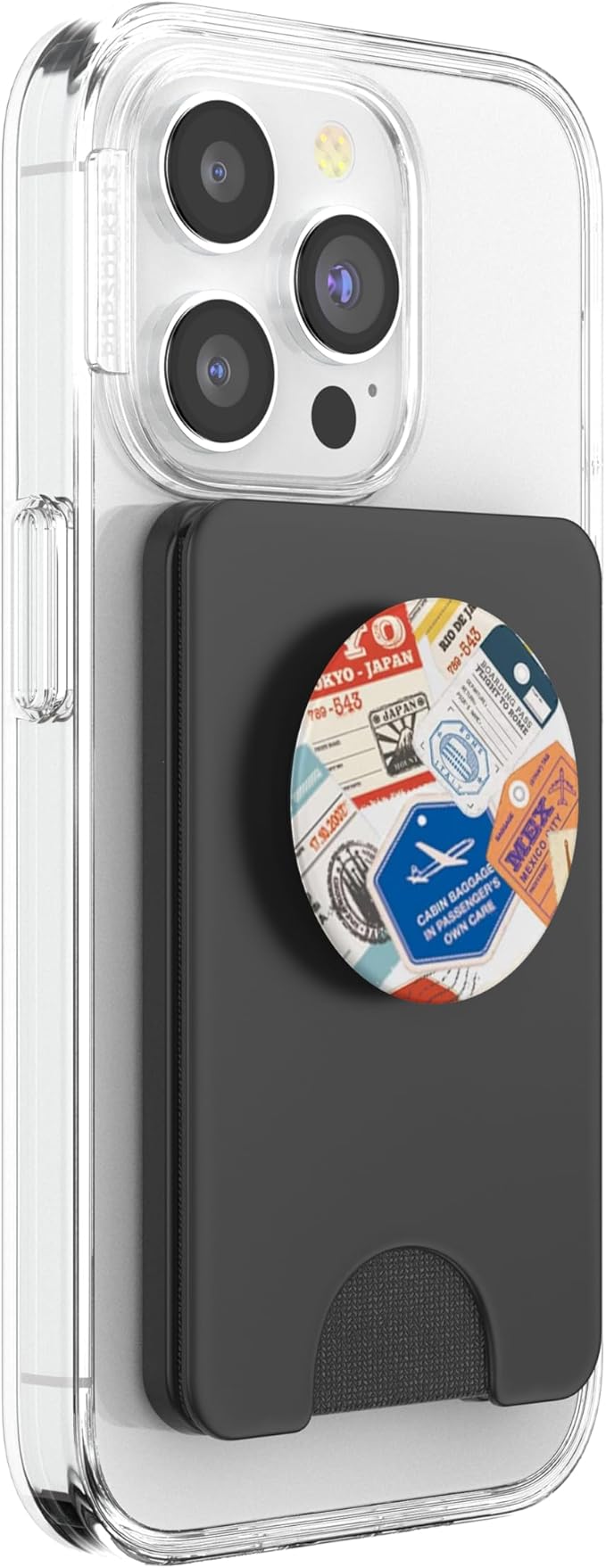 Boarding Pass Travel Stamps Airline Tags PopSockets PopWallet for MagSafe