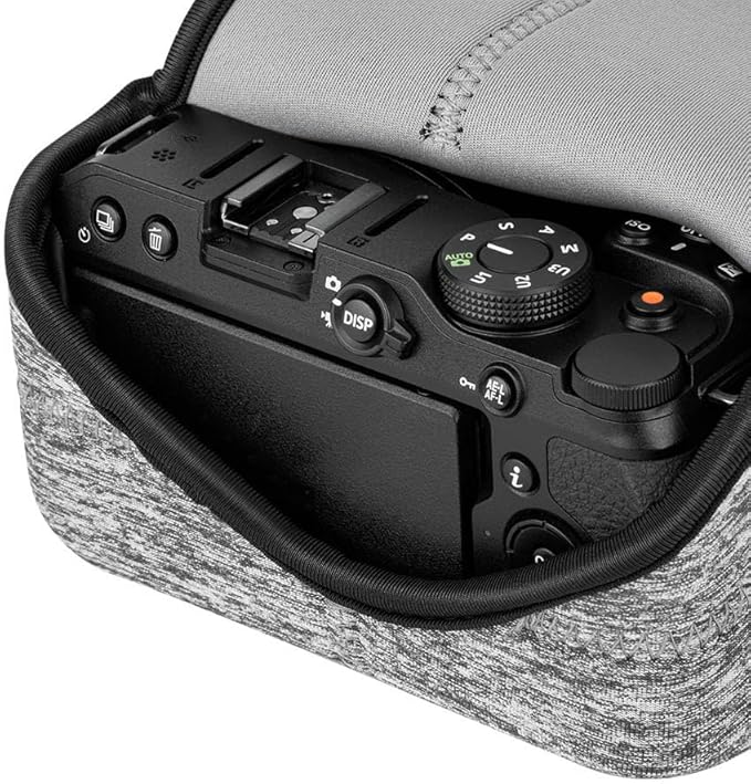 KIWIFOTOS Neoprene DSLR Camera Sleeve Compatible with Fujifilm X-T50 X-T10/X-T20/X-A1/X-A2/X-A3/X-M1 + 16-50mm/18-55mm Lens Olympus E-M10II Canon EOS R50 V Camera Case Pouch