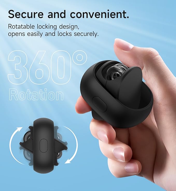 SURITCH Case for Loop Earplugs, Portable Storage Container for Earplugs & Accessories, Black