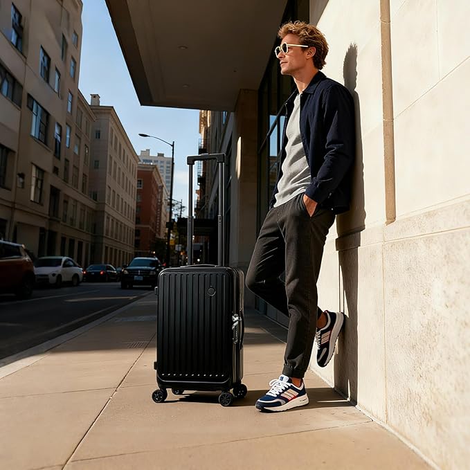 Carry on Suitcases with Wheels, 20 inch Carry on Luggage 22x14x9 Airline Approved, Hard Shell Top-open Design Luggage with Spinner wheels, Expandable Suitcase with YKK zipper and 3-Year Warranty.