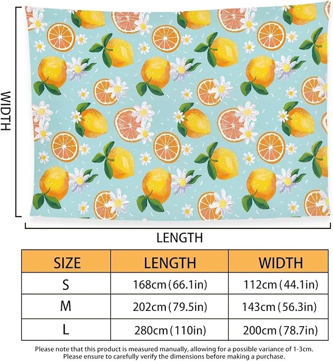 Orange Lemon Flower Print Beach Towel Quick Drying, Absorbent Lightweight Travel Towel for Swimmers, Sand Free Camping Towel, Soft Comfortable Beach Towels for Pool, Swim, Vacation M