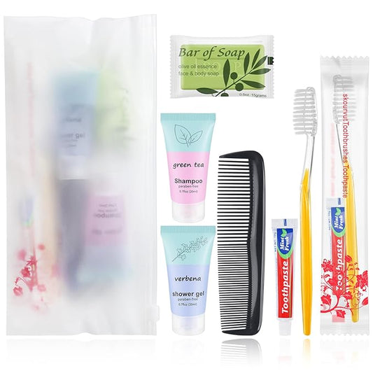 Homeless Hygiene Kit for Donations,Bulk Basic Toiletry Kits Care Package Supplies in Zip Pouch,Homeless Kits Travel Toiletry Bulk for Homeless Shelters Charity Men Women (Pack of 5)