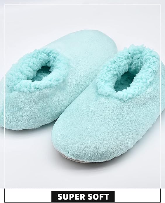 Panda Bros Slipper Socks for Women Grippers, Fuzzy Cozy Fleece Slipper Socks, Soft, Warm House Slippers