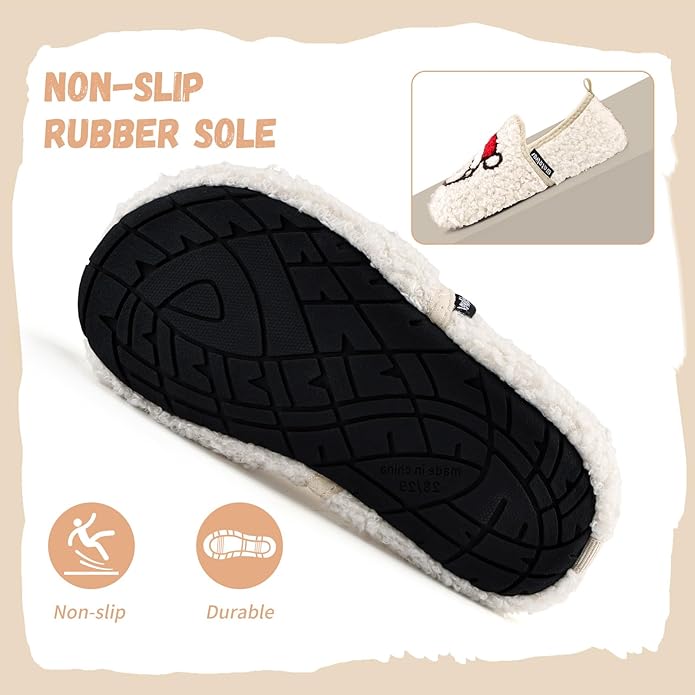 WateLves Kids Toddler Slippers Girls Boys Slip on House Shoes Lightweight Anti Slip Sock Slippers Winter Indoor Outdoor Walking Shoes