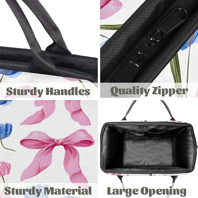 Bow Tie Flowers Overnight Weekender Bag for Women Men Travel Duffel Bags Waterproof Luggage Carry on Sports Yoga Gym Bag