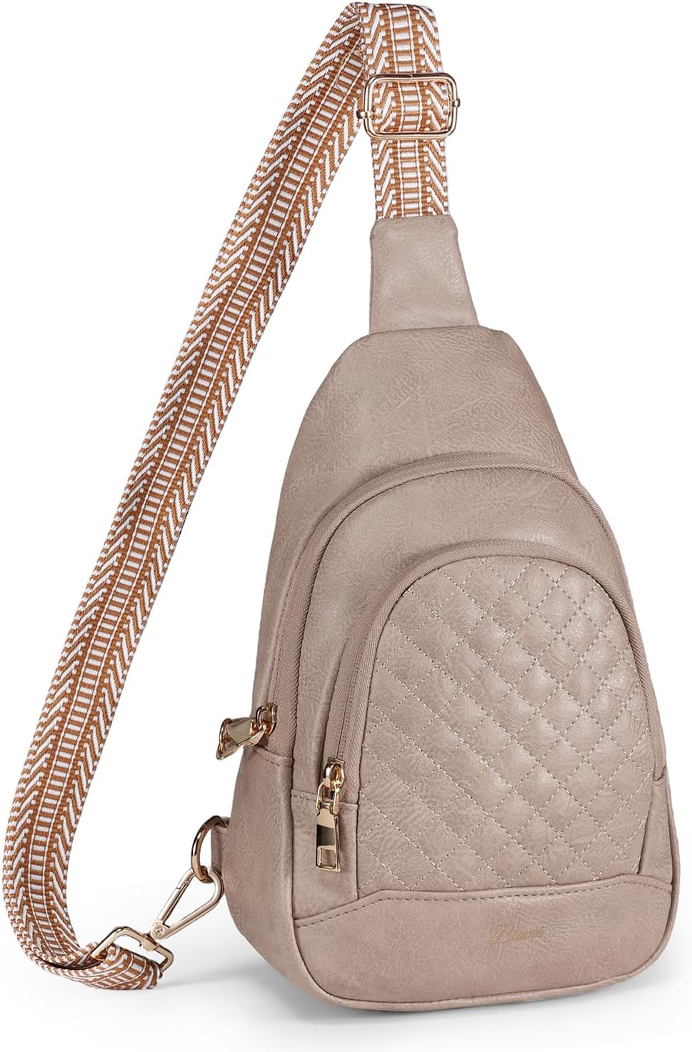 Crossbody Bags for Women Anti Theft Small Sling Handbag with Zipper Lock Vegan Leather RFID Blocking Chest Pure