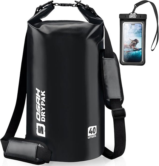 Waterproof Dry Bag, 5L/10L/20L/30L/40L Roll Top Lightweight Storage Backpack with Phone Case for Women & Men, Floating Waterproof Sack for Travel, Swimming, Kayaking, Paddle Board, Camping & Beach