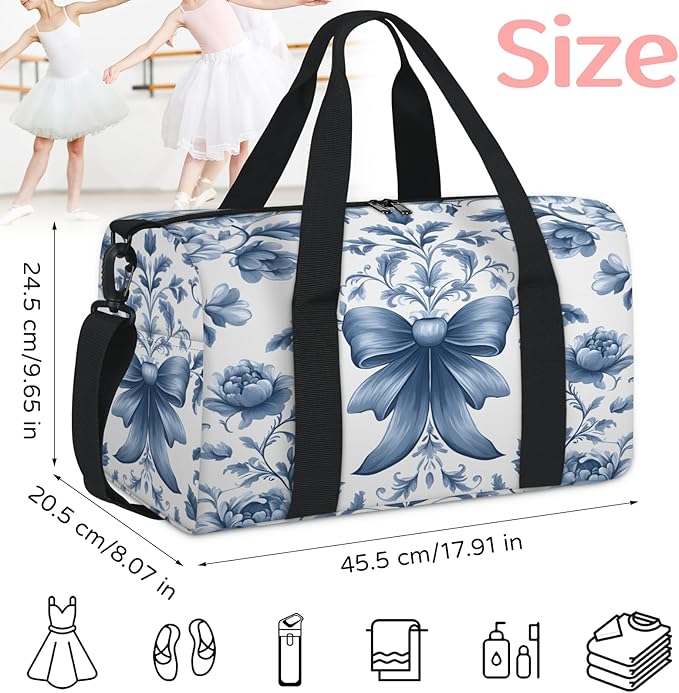 Bow Tie Travel Duffle Bag for Women Men, Overnight Weekender Bag, Carry on Tote for Sport Gym