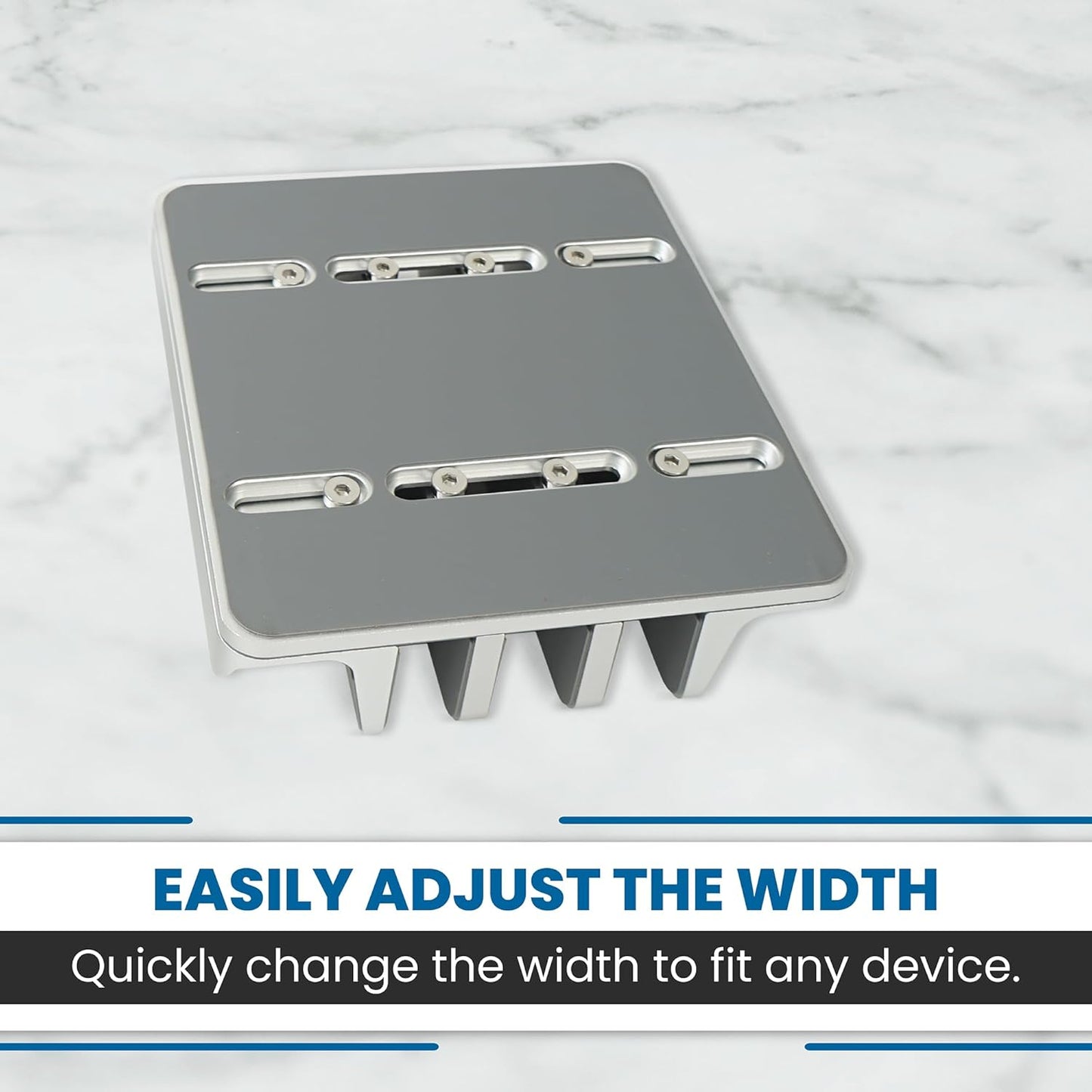 Multiple Laptop Holder Adjustable Laptop Stand Holds 5 Devices, Fits All MacBooks Laptops Tablets and Mobiles (up to 17.3'), Closed Upright Vertical Laptop Stand for Desk