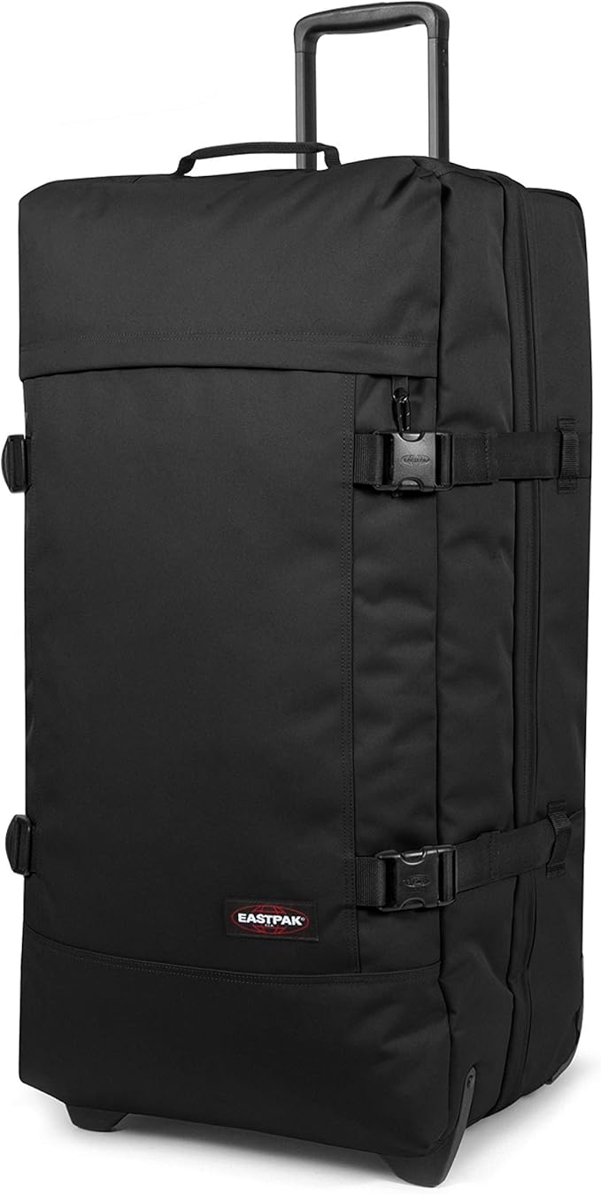 Eastpak Tranverz L – 121L Large Wheeled Luggage with Dual Compartments, TSA Lock, Compression Straps & Smooth-Wheeling System, Black