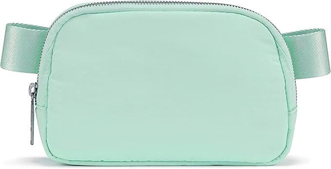 Fanny Pack Crossbody Bag Trendy Waterproof Small Cross Body Purse for Women Men Fashion Waist Packs Mini Belt Pouch Chest Bum Hip Bag Lulu Dupes for Travel Vacation Running Matcha Cream