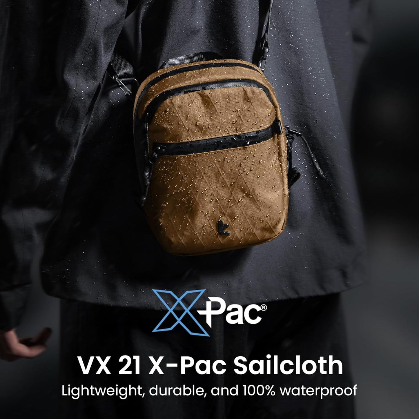 tomtoc Aviator-T37 X-Pac Travel Crossbody RFID Blocking Bag, Holds 4-6 Passports with Anti-theft Lockable Zippers, Multiple Pockets for Cards & Documents – Organizer for Daily Use