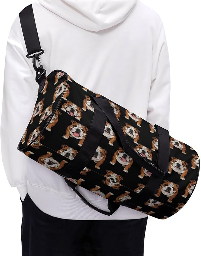 Lightweight Travel Sports Carry On Bag English Bulldogs Basketball Football Weekender Bag Sport Gym Fitness Tote