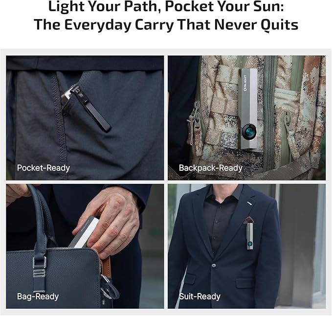 OLIGHT ArkPro EDC Flat Flashlight Rechargeable with Green Beam, UV and White LED,1500 Lumens USB-C Pocket Camping Flashlight, Spotlight Floodlight for Outdoor Emergency (Dual Tone Silver Graphite CW)