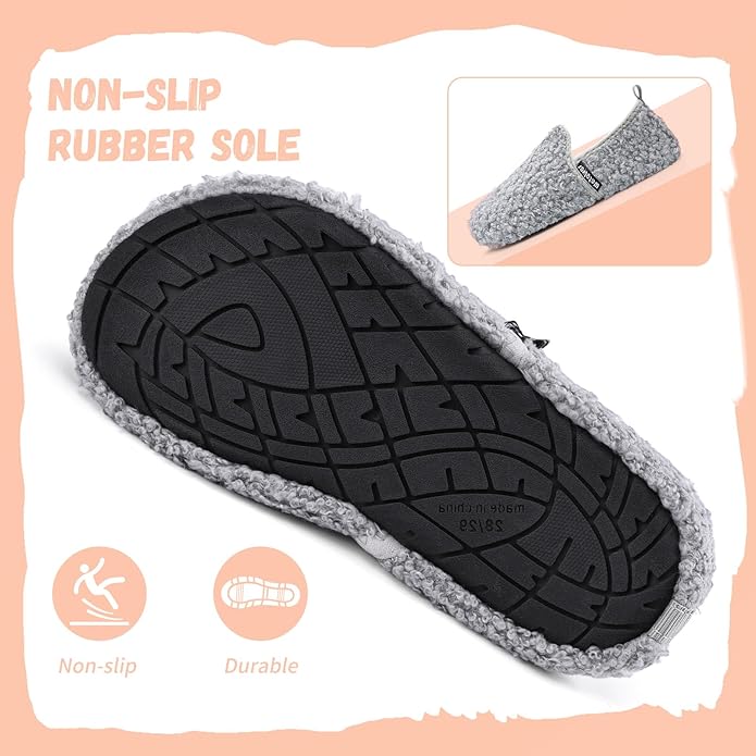 WateLves Kids Toddler Slippers Girls Boys Slip on House Shoes Lightweight Anti Slip Sock Slippers Winter Indoor Outdoor Walking Shoes