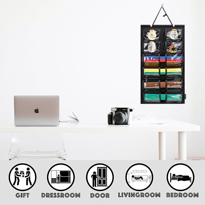 Martial Arts Belts Organizer, Hanging Karate Belt Display Holds 12 Karate Belts for Martial Arts Learners(No Accessories Included)