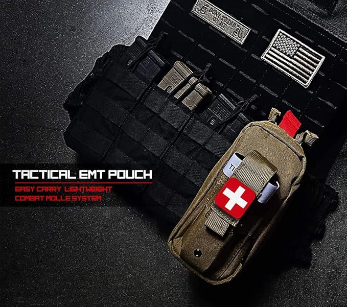 Med Kit Trauma Kit Bleeding Contral Pack, Emergency Survival First Aid Kits EMT IFAK Medical Kit for Severe Bleeding Control Military Camping and Hiking