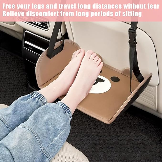 Car Foot Hammock, Adjustable Vehicle Headrest Seatback Travel Essentials for Foot Rest, Portable No Collapse Thickened Automotive Feet Relax Hammock, Universal for SUV RV Truck (Style B)