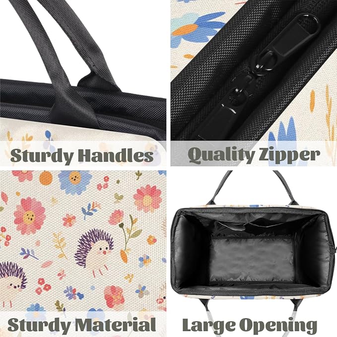 Hedgehog Overnight Weekender Bag for Women Men Travel Duffel Bags Waterproof Luggage Carry on Sports Yoga Gym Bag