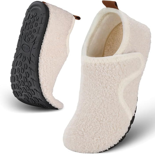 Ultrafun House Slippers for Women Men Slip on Barefoot Slippers Socks Soft Lightweight Rubble Sole House Shoes Indoor/Outdoor