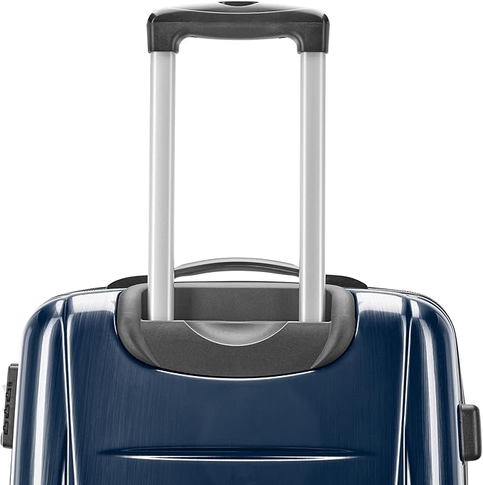 Samsonite Winfield 2 Hardside Expandable Luggage with Spinner Wheels, Navy, Checked-Large 28-Inch