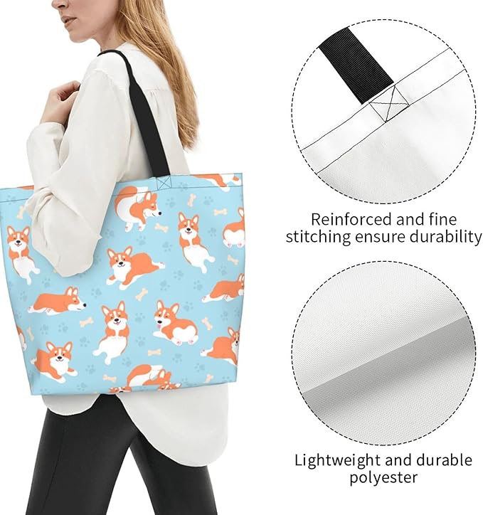 Tote Bag for Women Large Beach Bag Reusable Grocery Bags Handbag for Travel Shopping