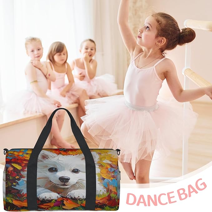 Cute Dog Design Travel Duffle Bag for Women Men, Overnight Weekender Bag, Carry on Tote for Sport Gym