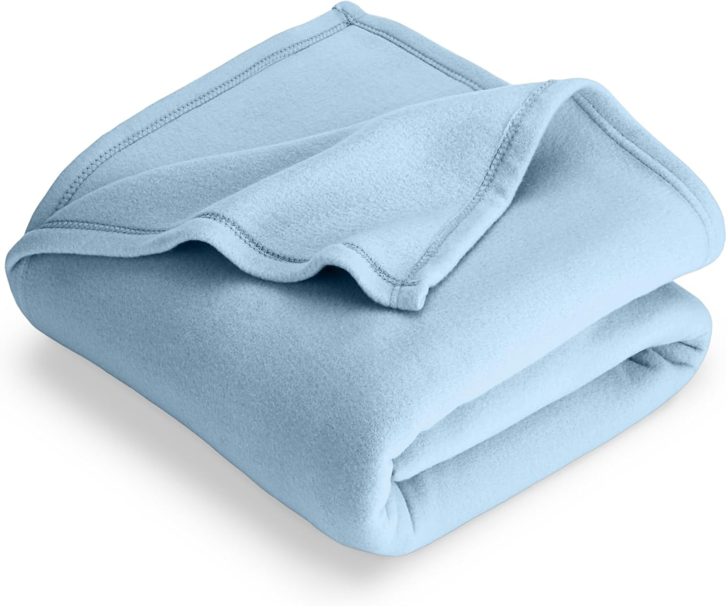 Bare Home Polar Fleece Blanket - King Size - Warm & Cozy - Premium Lightweight Blanket for Bed, Sofa, Camping, Travel & Cold Nights (Light Blue)