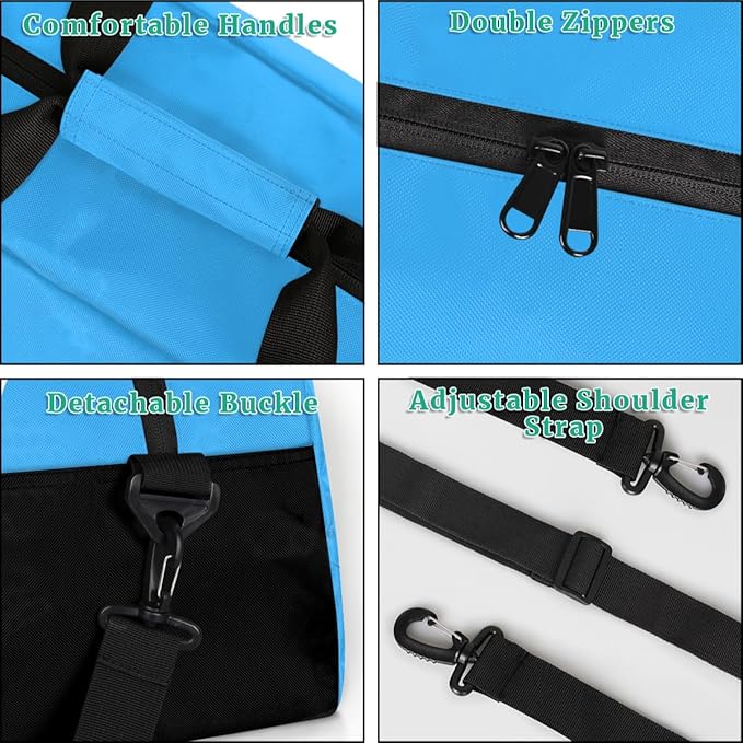 Custom Name Gym Duffel for Kids,Personalized Sports Bag Lightweight Gym Bags for Boys & Girls,Fitness Travel Weekender for Travel, and Workout Light Blue