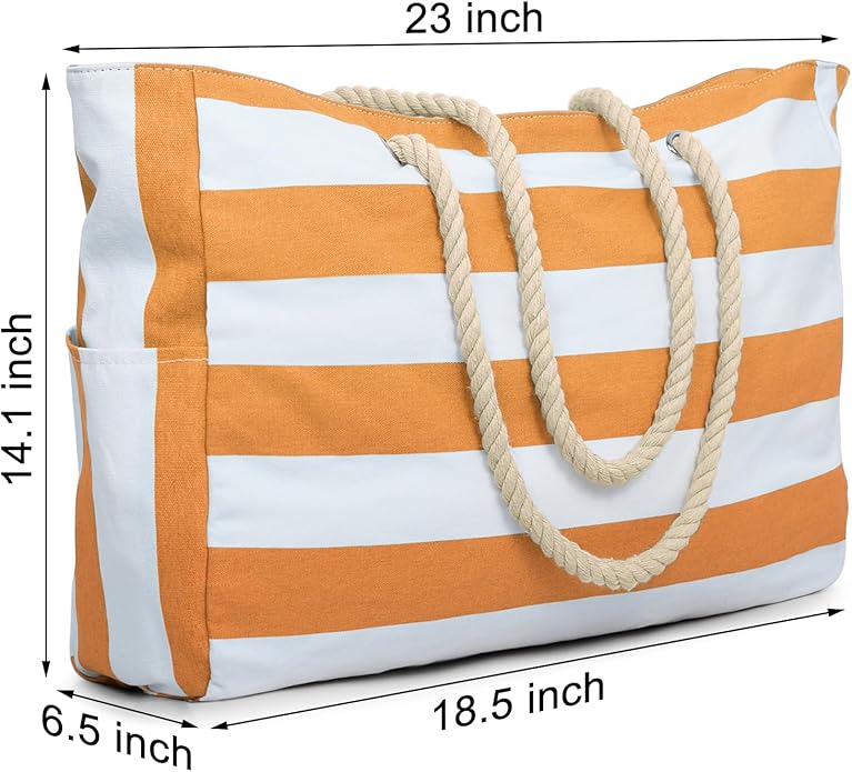 Becokan Beach Bags for Women Large Waterproof Beach Tote Bag Zipper Beach Bags Waterproof Sandproof Swim Pool Bag Large Tote
