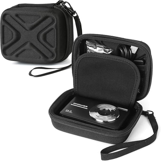 Digital Camera Case for AbergBest 21 Mega Pixels 2.7" LCD Rechargeable HD/Kodak Pixpro/Canon PowerShot ELPH 180/190/Sony DSCW800/DSCW830 Cameras, Travel Carrying Protective Case for Camera- Black