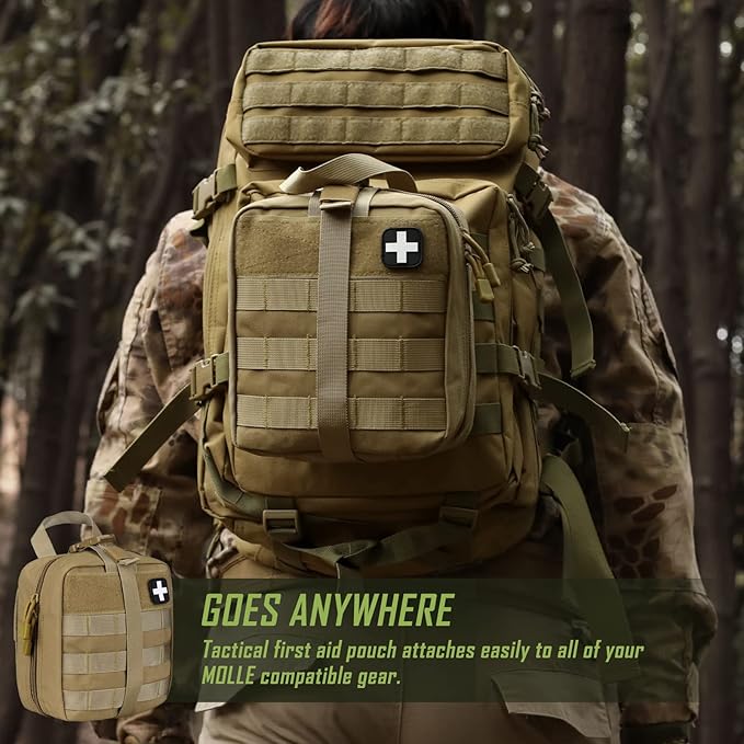 LIVANS 1000D First Aid Bag Empty Medical Ifak Pouch Molle EMT Pouches Rip-Away Tactical Military Trauma Emergency Medic Bag