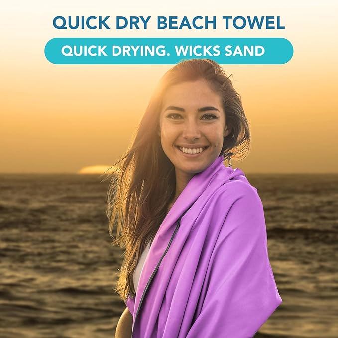 Youphoria Microfiber Travel Towel Fast Drying Lightweight - Quick Dry Towel for Camping, Beach, Backpacking, Hiking & Sport