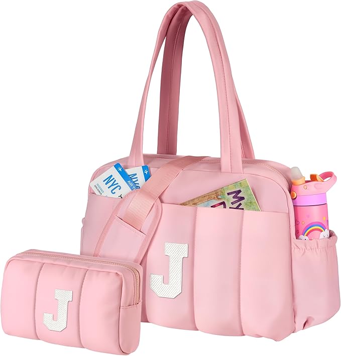 Gift for Kids, Dance Bag for Girls, Weekender Bags for Women，Initial Overnight Bag with Wet Pocket，Personalized Gifts for Women Gym Tote with Makeup Pouch-11 Year Old Girl Birthday Gifts