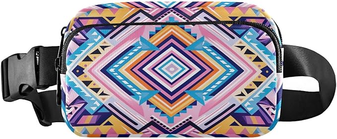 Ethnic Pattern Fanny Pack for Women Men Water Resistant Fashion Waist Packs with Adjustable Strap Belt Bag for Travel Workout Jogging Hiking 21219696