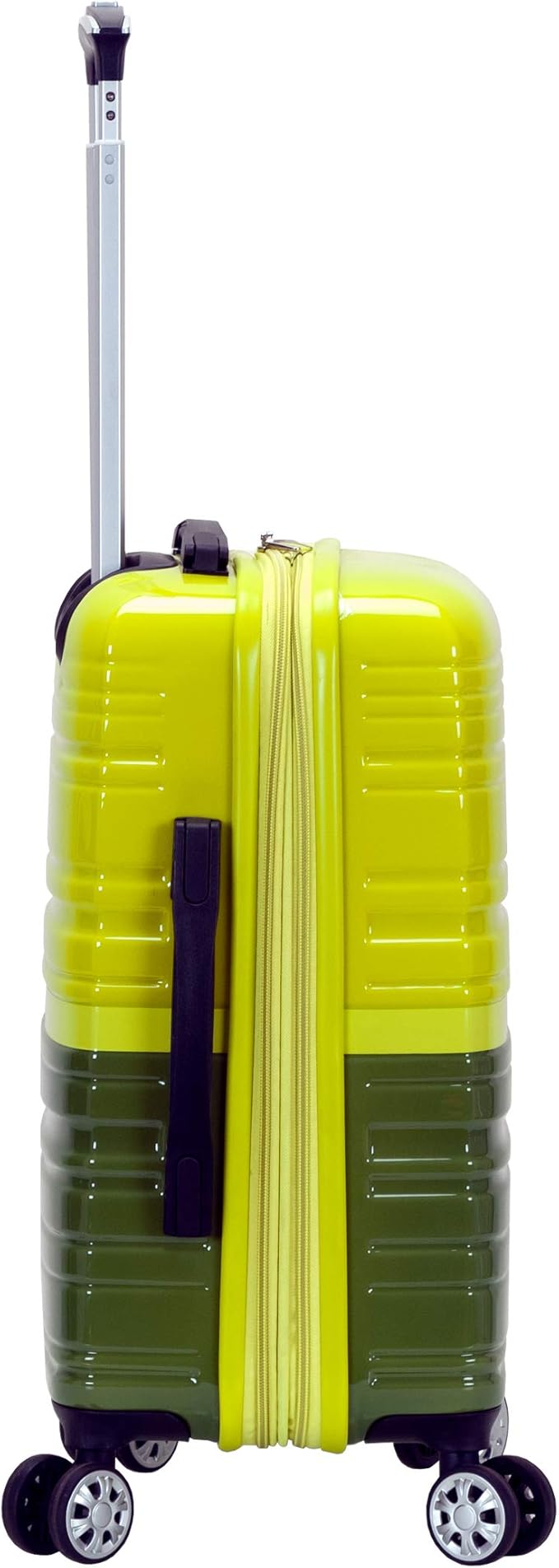 Rockland Melbourne Hardside Expandable Spinner Wheel Luggage, Two Tone Green, Carry-On 20-Inch