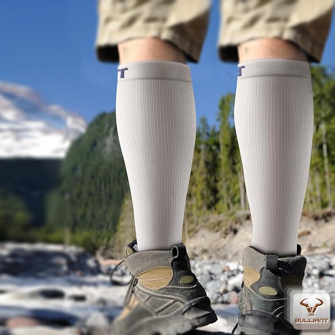 BULLIANT Compression Socks 3Pairs-15-20mmHg Circulation Support Men Women Hiking Sports Recovery-Upgraded Wicking Tech
