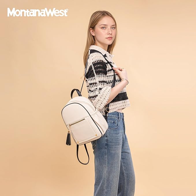 Montana West Mini Backpack Purse for Women Anti Theft Backpacks with Secured Zipper and Tassel