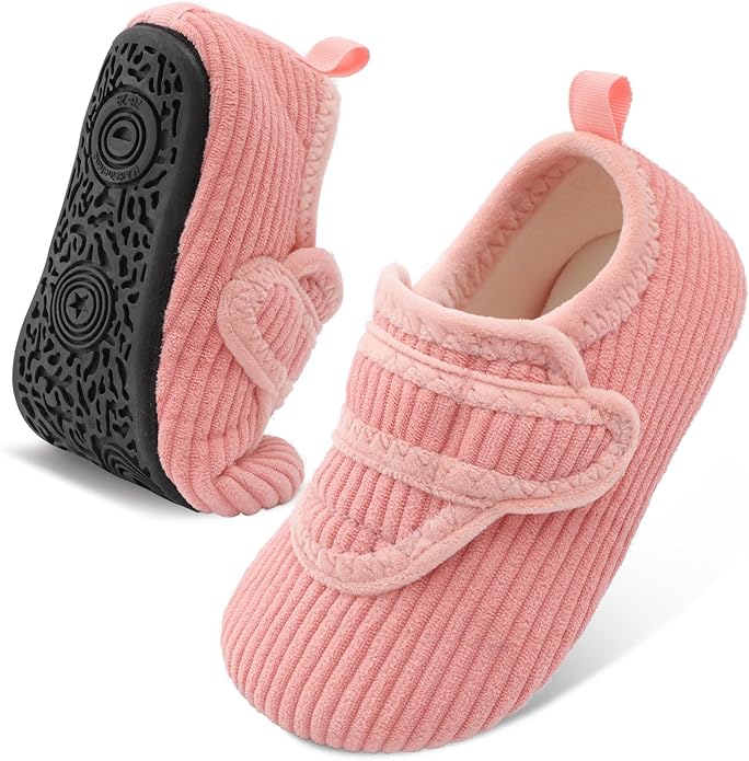 LeIsfIt Toddler Slippers Boys Girls House Shoes Soft Warm Kids House Slippers Slip on Cozy Bedroom Sock Shoes Non-slip Indoor Outdoor Slipper Shoe