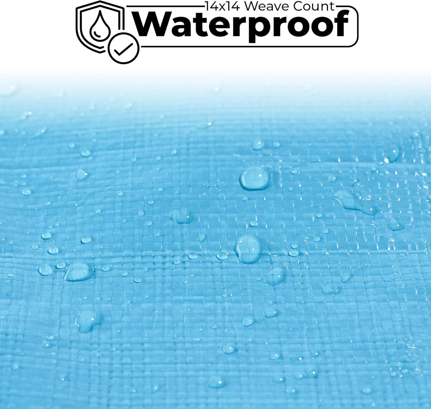 Tarps Heavy Duty Waterproof 12x20-12 mil Thick Camping Tent - Blue Tarp 12x20 UV Resistant, Rip & Tear Proof with Metal Grommets – Multipurpose Use for Camping, Tent, Boat, RV, Car, & Pool Cover