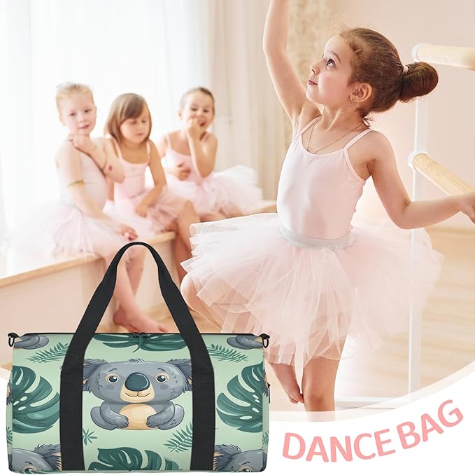 Palm Leaf Koala Travel Duffle Bag for Women Men, Overnight Weekender Bag, Carry on Tote for Sport Gym