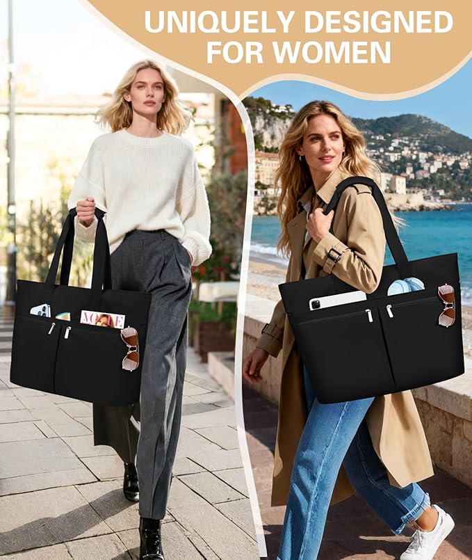 HUANLANG Large Beach Bags for Women Pool Bag with Zipper, Waterproof Sandproof Beach Tote Travel Bag with Wet Pocket | Waterproof, Large capacity, Dry/wet separation, Durable fabric, Cooling function, sandproof