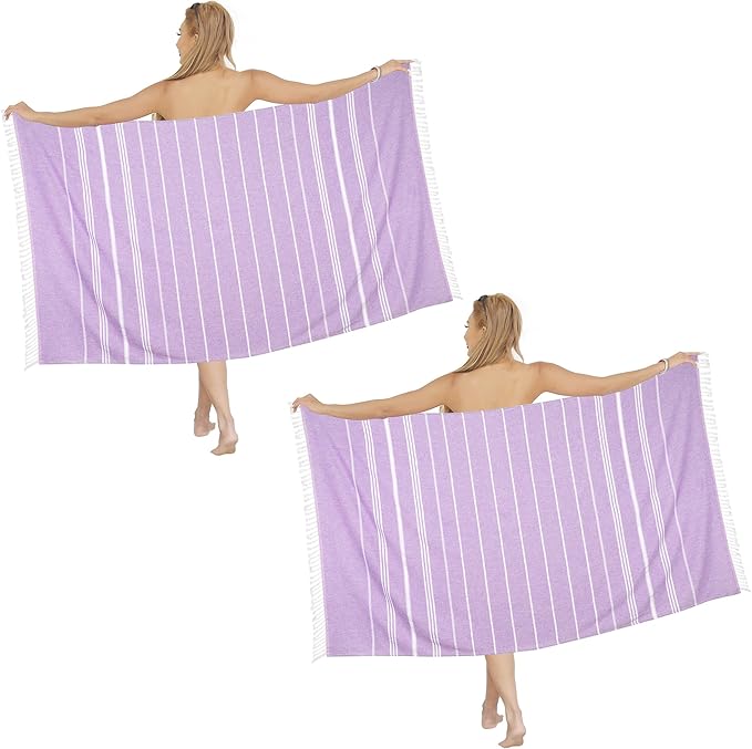 Beach Towel 2 Pack,Sand Free Beach Towels Oversized 39 x 72,Turkish Beach Towel Quick Dry Towel,Lightweight Pool Towels for Adults Travel Towel,Cool Beach Essentials Super Absorbent Towels