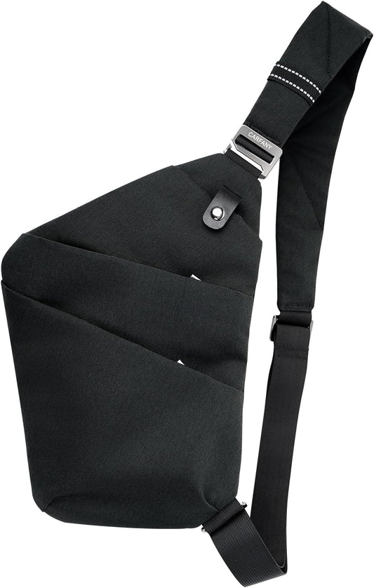 Anti-Theft Crossbody Sling Bag Unisex Slim Water Resistant Shoulder Bag Outdoor Casual Hiking Daypack