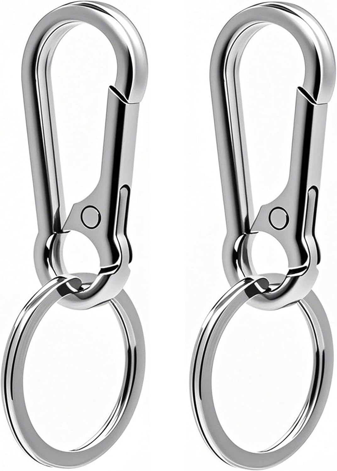 Keychain Keyring Set for Men Women Classic Metal Home Car Key Holder Organizer Portable Carabiner Clip Accessories 2PCS