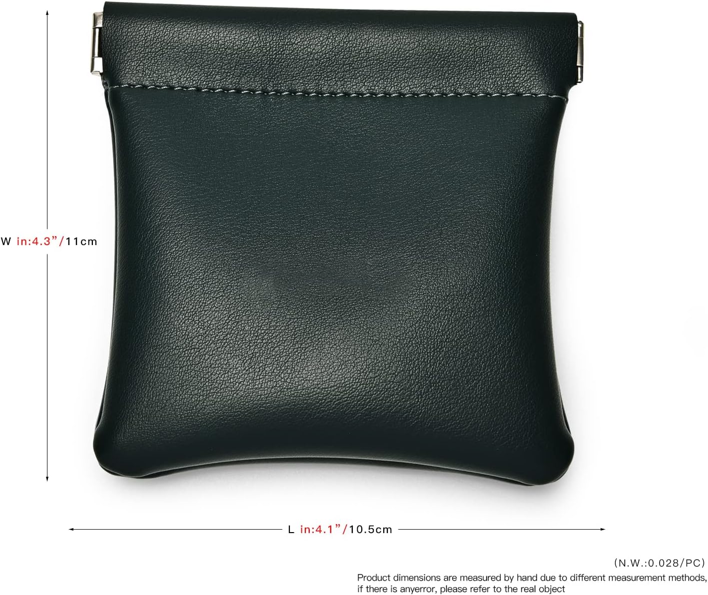 PU Leather Jewelry Travel Bag Leather Jewelry Pouch Christmas,Wedding Party Favor Gift Bag (L, Dark Green)