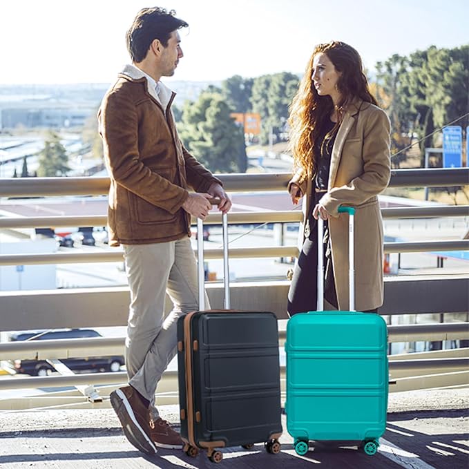 Kono 28 Inch Luggage Expandable Suitcase with Spinner Wheels TSA Lock Lightweight PC+ABS Hardside Large Checked Luggage Durable Rolling Suitcase Turquoise