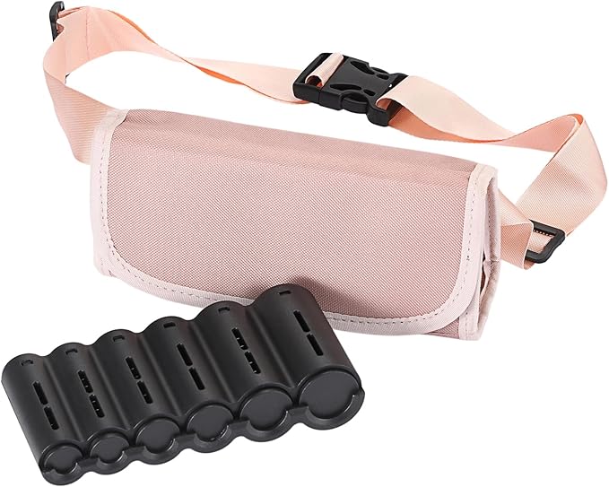 BSTKEY US Coin Holder Coin Dispenser, Fanny Pack with Banknote Waiters Purse Coin Sorter Coin Organizer, Coin Storage Bag with Belt for Waitress Server Collector Cashier Change （Pink）