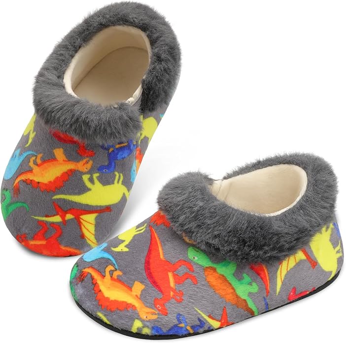 Centipede Demon Toddler Slippers for Boys Girls Slip on Kids Baby Toddlers House Shoes Lightweight Barefoot Furry Sock Shoes Indoor Outdoor Warm Walking Shoes